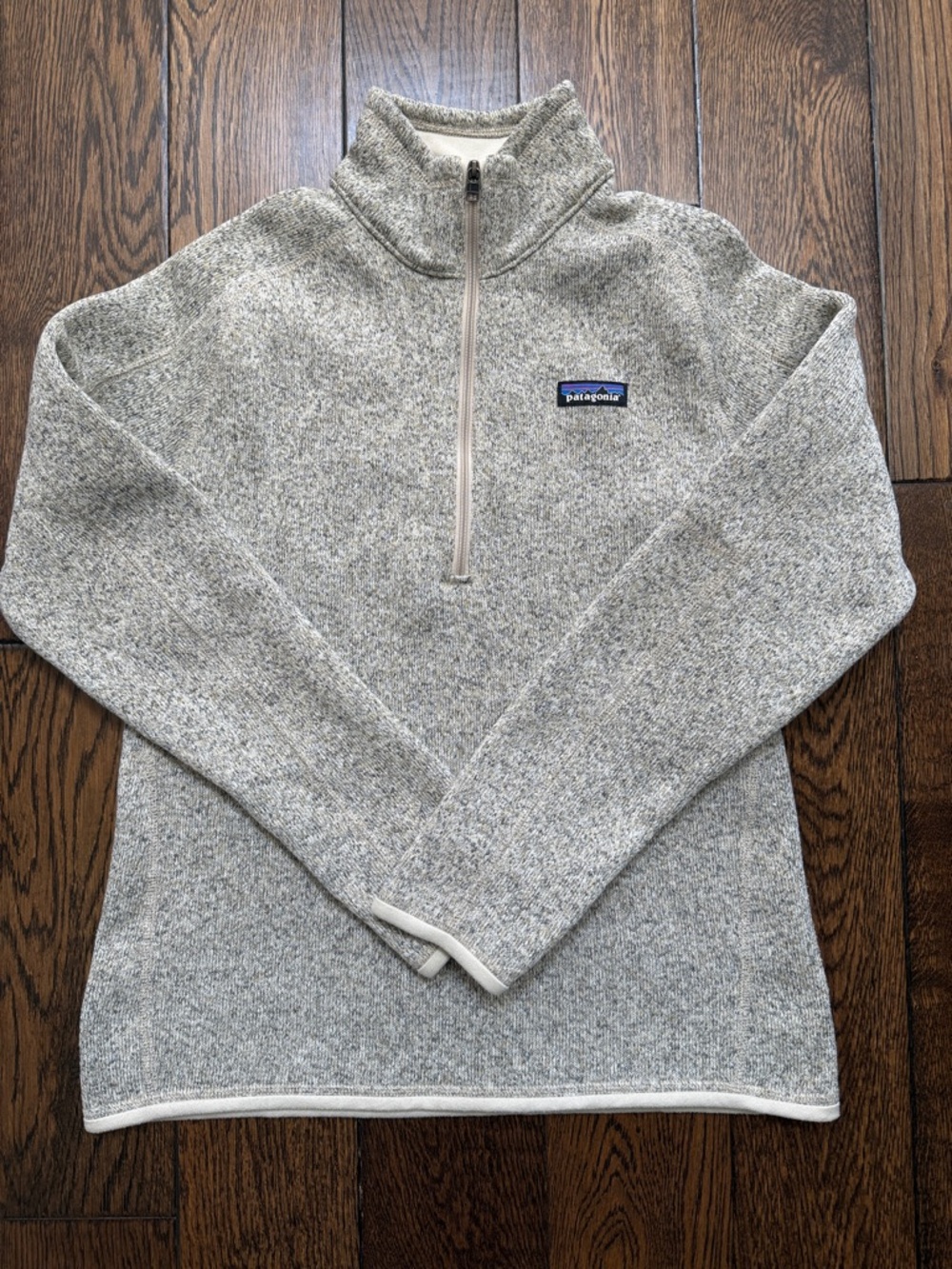 PATAGONIA Better Sweater 1/4 Zip Oatmeal Cream Gray Size Medium